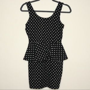 FOREVER 21 Black & White Polka Dots Dress